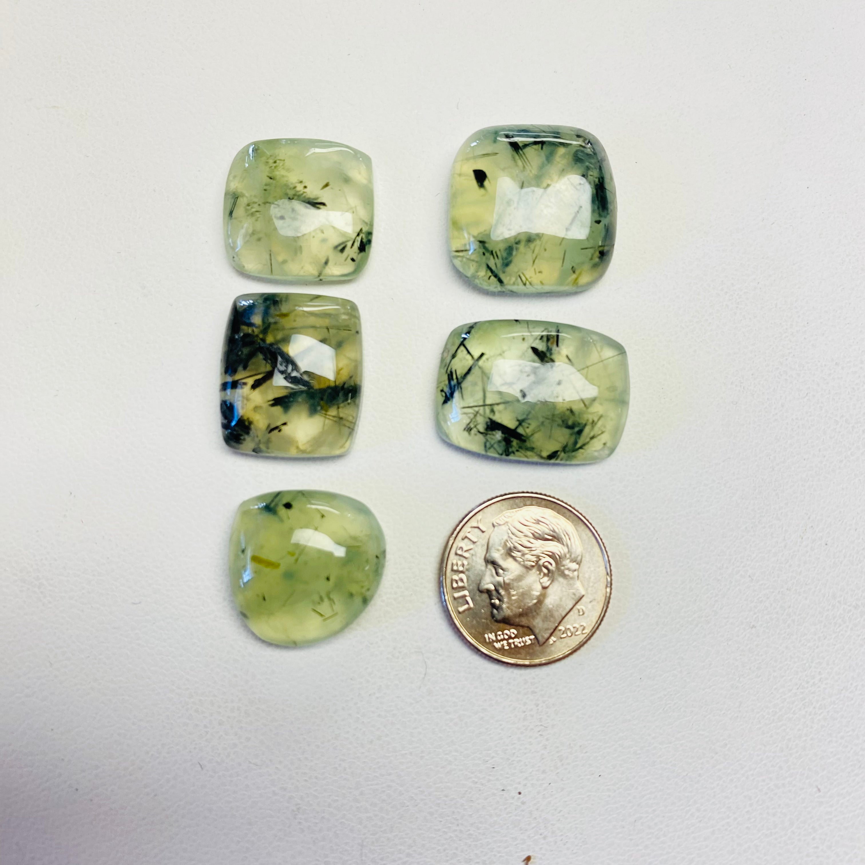 Prehnite with Epidote Cabochons Mountain Mineral Market